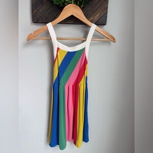 Mini Boden Multicolor Striped Kids Dress